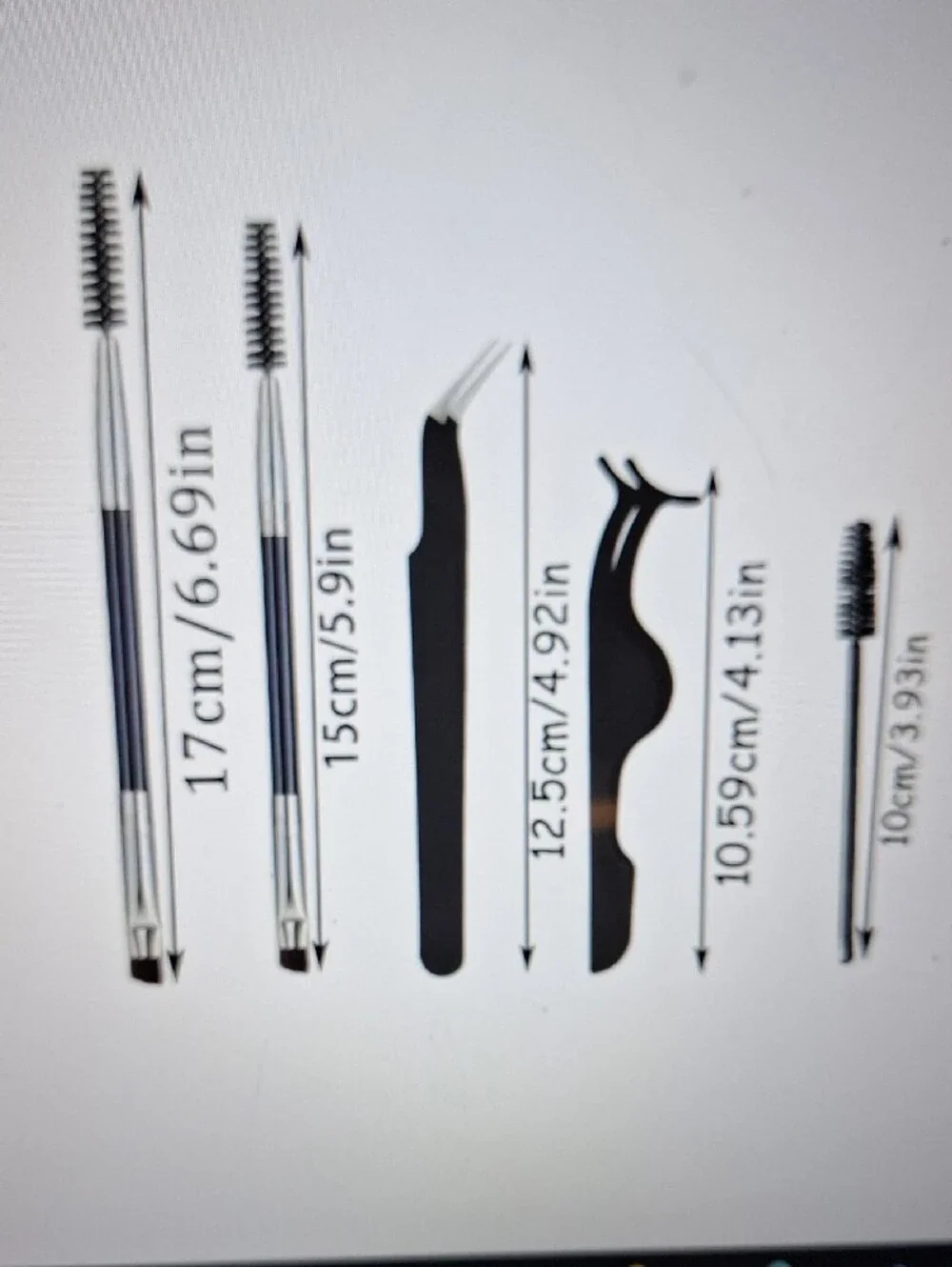 Eyelash Tool Kit with Black Tweezers & Applicators